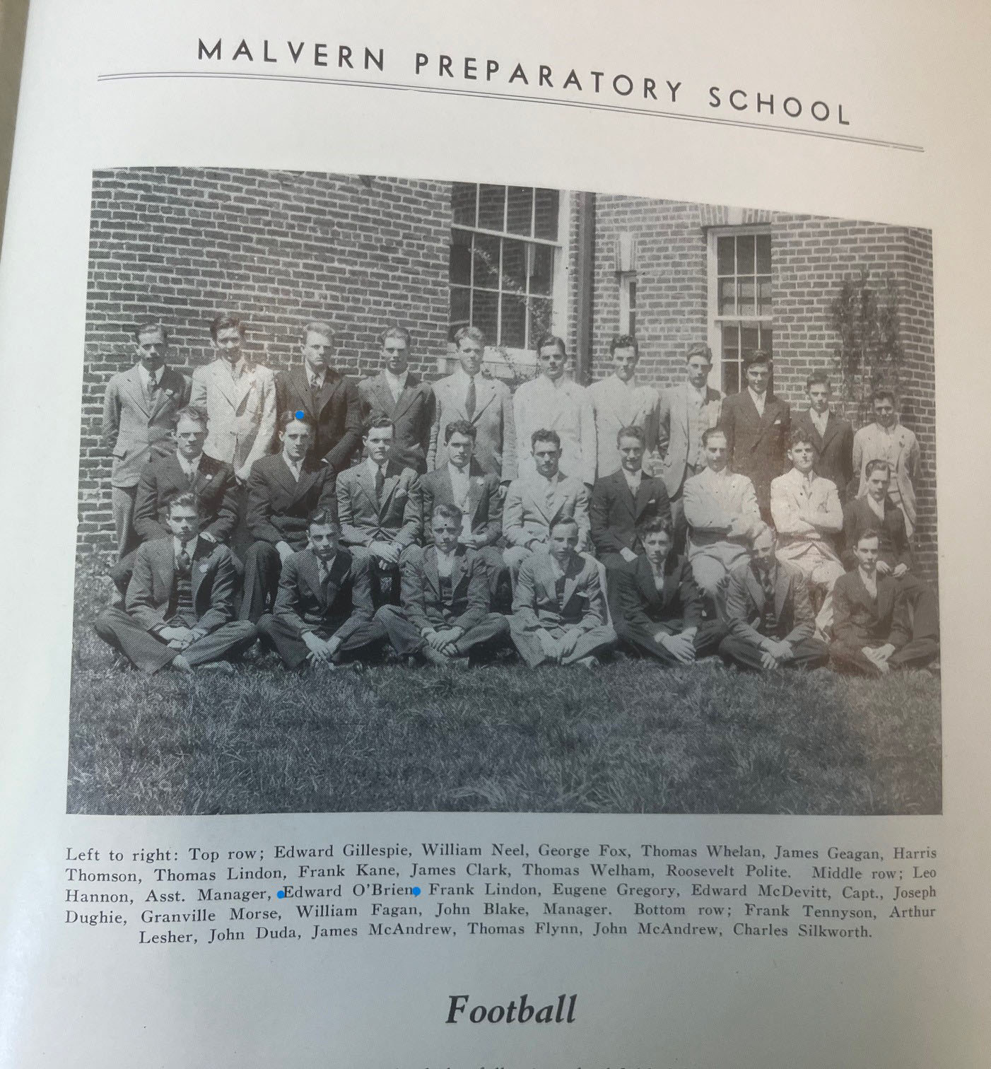 1932 Malvern Football team picture