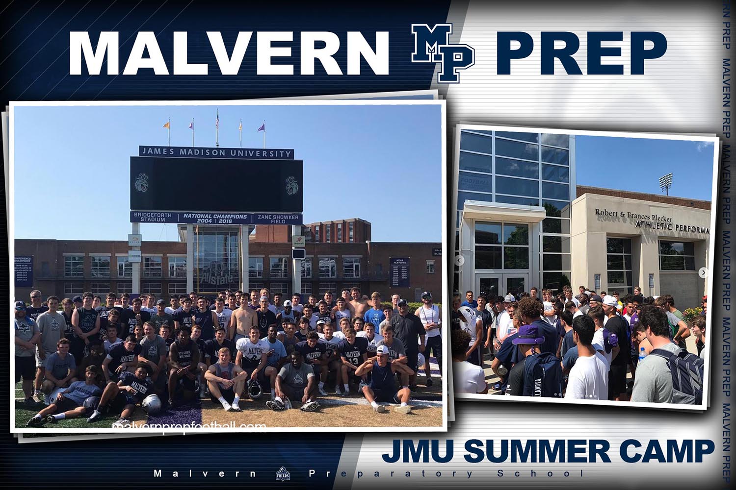 Malvern Prep Friars Football JMU Summer Camp 2019!