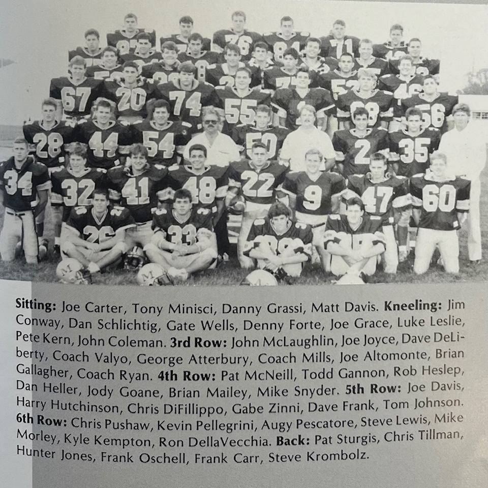 1989 Malvern Prep Football Team Picture